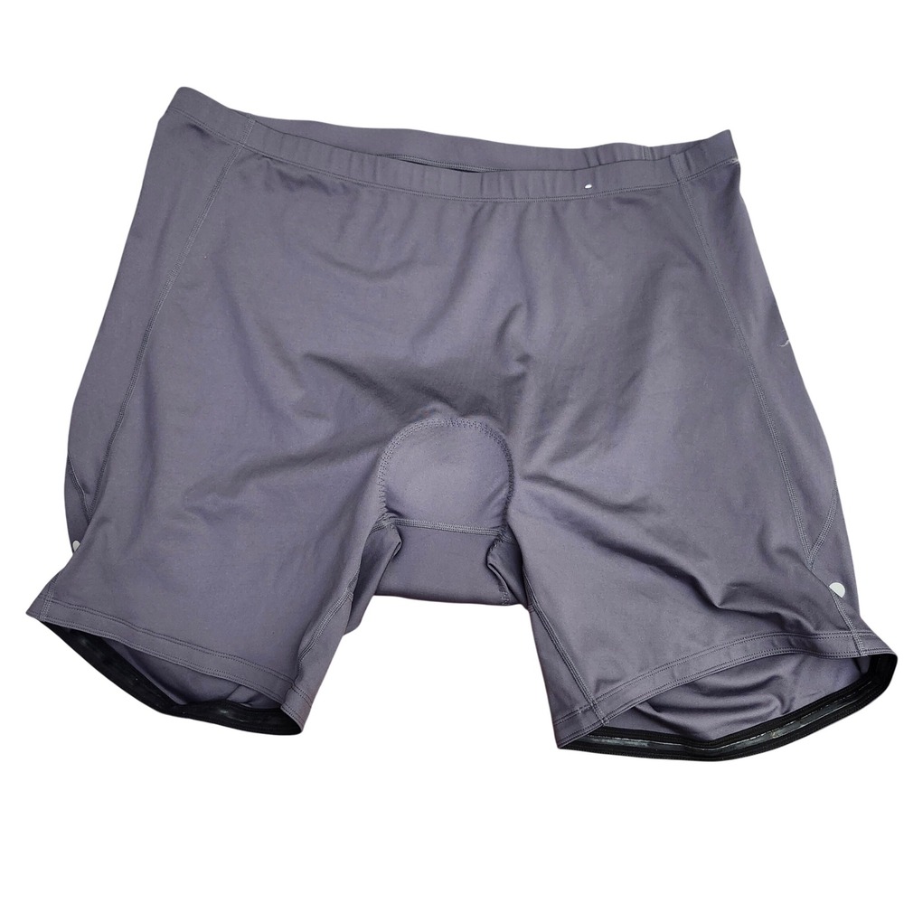 Xersion Womens 3X Gray Padded Bike Shorts Anti-Odor Cycling Compression Athletic